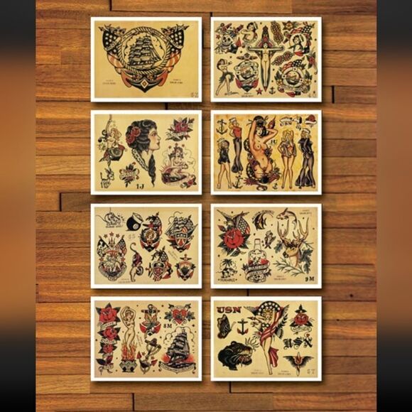 Set of 31 American Traditional Flash Sheet Prints, Size 8.5 x 11 - Picture 2 of 4